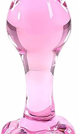 Faraway Pink Crystal Anal Dildo Glass Anal Butt Plug Anus Stimulator in Adult Games for Couples, Erotic Sex Toys for Women