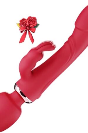 9.6 Inch Adult Tool for Women Today Silent Silicone Rabbit Ears Pleasure Toy Set Games for Men and Women Machine Realistic Waterproof Handheld Gifts for Her