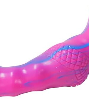 FREDORCH Pink Silicone Dildo for Air Quick Connector Vac-U-Lock Sex Machine Attachments Reciprocating Saw Adapter Prevent Rotation Device (18 * 4.3cm 300g)