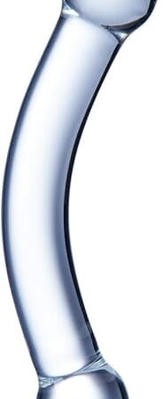79 inch Double-Ended Realistic G-spot Dildo, Clear Glass Double-Sided Penis, Crystal Double-Headed Dildo Stick,Prostate Massager Anal Plug Toy,Adult Sex Masturbation Toys for Men Women Lesbians