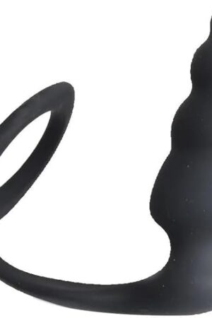Anal Bead Plug & Erection Ring Set - Dual Stimulation and Orgasms with Our Anal Butt Plug, Penis and Cock Ring - Anal Sex Toy Accessories for Adults, Sex Toys for Men Anal Toy Male Women and Couples