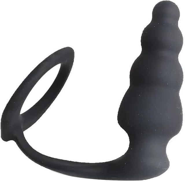 Anal Bead Plug & Erection Ring Set - Dual Stimulation and Orgasms with Our Anal Butt Plug, Penis and Cock Ring - Anal Sex Toy Accessories for Adults, Sex Toys for Men Anal Toy Male Women and Couples