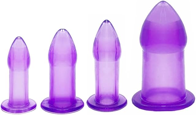 Hollow Anal Plug Set - 4 Sizes, Flexible TPE Material, Waterproof & Reusable, Adult Toy for Beginners to Advanced Users