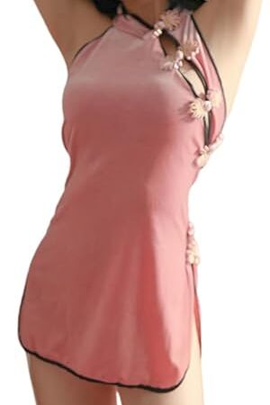 Women's Chinese velvet sexy cheongsam Japanese anime cosplay kimono dress