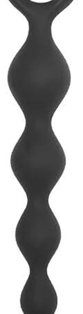 Generic 20CM Silicone Anal Beads Prostate Butt Plug Anal Plug Adult Women Men Couple Flirt Gay Erotic BDSM Sex Toys(Black-5 beads)