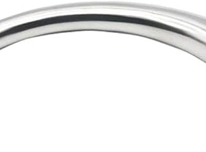 YiFeng Stainless Steel Curved Dual Ended Dildo, G-spot P-spot Stimulator for Anal Play Prostate Massage (Metal Silver)