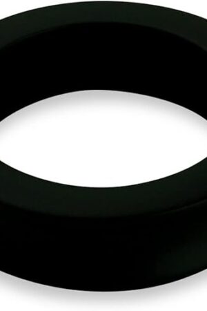 LeLuv Eyro Imperator Cock Ring Stainless Steel Concave Edge Matte Black Powder Coated ID 42 mm (1.65")