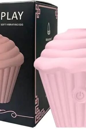 Clitoral Sucking Vibrator Ice Cream Vibrator Nipple Stimulator Clit Sucker Cupcake Sex Toy Rechargeable Battery 1.5h of Charging 5 Frequency Suction 120 Minute Session Waterproof Pink