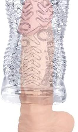 Lh- 3D Realistic Texture Spiral Tunnel Stroker Transparent Silicone Male Masturbator, Portable Penis Training Tool for Men with Multi-Layered Spiral Design, Waterproof & Easy to Clean