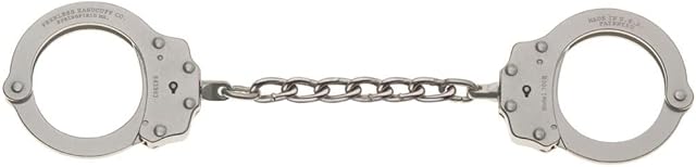 Chain Link Handcuff (6-Inchs Between Cuffs), Nickel Finish