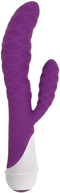Ivy 20x Wavy Silicone Rabbit Vibe- Purple