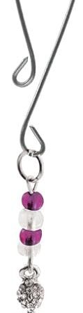 Clit Clamp - Loop W/Heart Charm & Red Beads