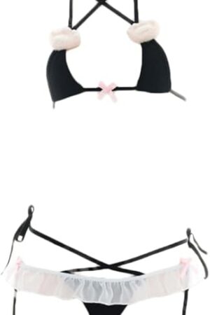 Kawaii Lingerie Sexy Cat Cosplay Costume Anime Bikini Cute Bra and Panty Maid Outfit Japanese Lolita Underwear Halloween
