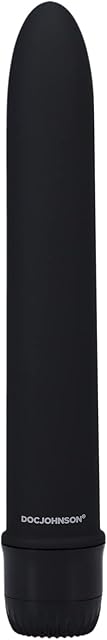 Doc Johnson Black Magic - 7 Inch Multi-Speed Vibrator - Velvet Touch ABS Plastic - Waterproof - Classic Shape - Black