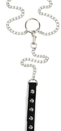 BDSM Penis Ring Sex Toy with Nipple Clip for Men Sm Leather Collar Bondage Extreme Slave Testicle Stretchers Pennis with Chains