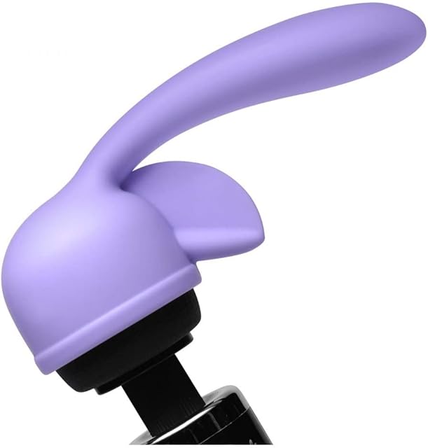 Fluttering Kiss Dual Stimulation Silicone Wand Massager Attachment, Purple (AD440)
