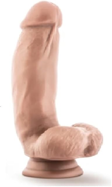 Eden Sex Toys - 7 Inch Curved Realistic Silicone Dildo for G spot Stimulation - Soft Thick Lifelike Anal Dildo with Powerful Suction Cup for Hands-Free Play - Adult Toy for Women Men Couples - Beige