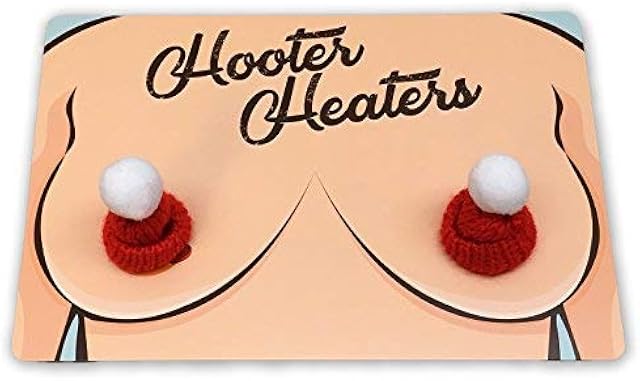 Gears Out Hooter Heaters - Chest Warmers for Women - Funny Gag Gift for Ladies - It's a Hat for Your Hooters