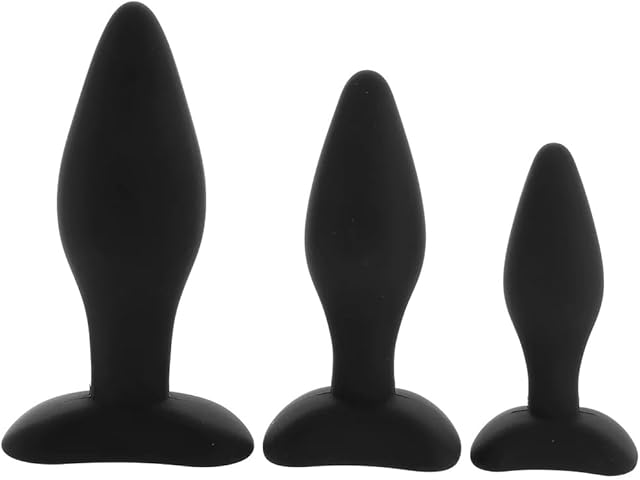 Butt Plug Training Set with Lube 1oz | Anal Sex Toys | Anal Plugs | Silicone Butt Plugs