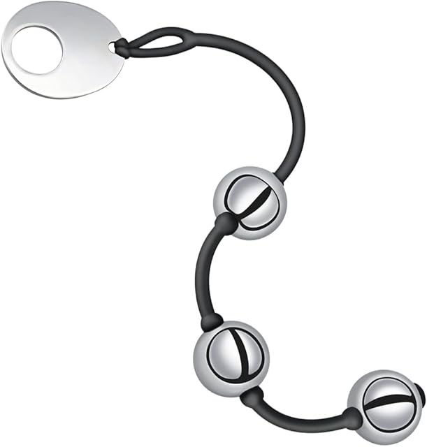 Anal Beads Anal Butt Plug with Stainless Steel Balls and Safe O Pull Ring Silicone Strap Anal Chain Anal Plug for Men Women G Spot Prostate Massager Anal Trainer Pleasure Balls Sex Toy