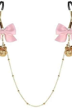 Body Clamp Chains Adjustable Pressure Bow Bells Non Piercing Body Jewelry for Women