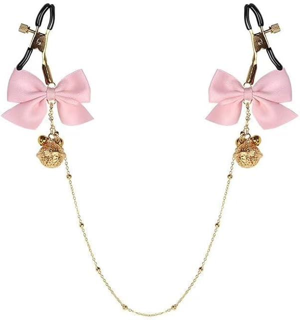 Body Clamp Chains Adjustable Pressure Bow Bells Non Piercing Body Jewelry for Women