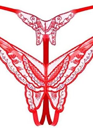Women Sexy G string with Butterfly Center and Sequins