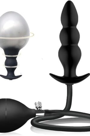 Inflatable Anal Plug Silicone Inflatable Butt Plug,Anal Trainer Kit Safe Medical Grade Waterproof Butt Sex Toy for Man,Women
