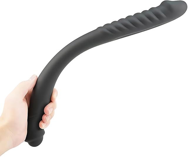 16.5" Double-Ended Dildo Massage Wand, Silicone Butt Plug Penis Design Pleasure Wand G-Spot & Anal Stimulator Adult Sex Toy for Men's Women and Couple