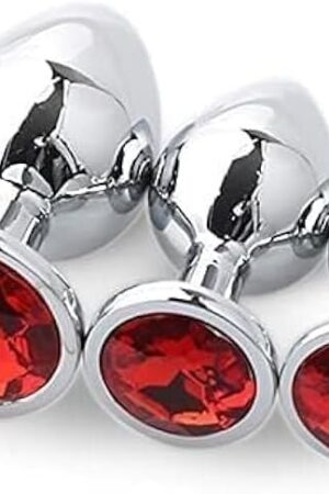 Crystal Metal Butt Plug ? Large Stainless Steel Anal Plug with Decorative Jewel (Large)