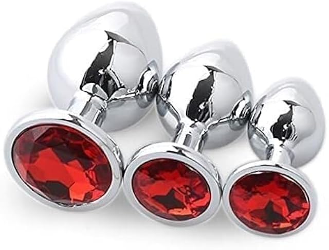 Crystal Metal Butt Plug ? Large Stainless Steel Anal Plug with Decorative Jewel (Large)