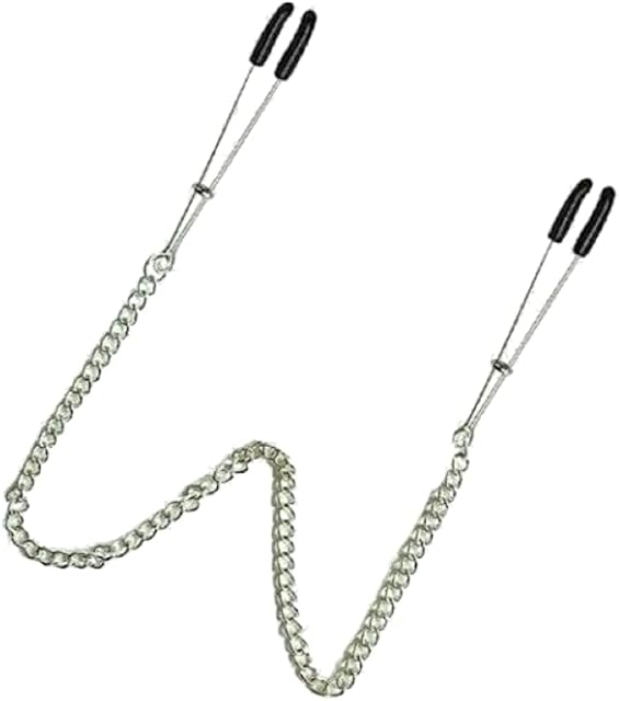 Berzo Adjustable Non-Piercings Women Body Jewelry with Silver Nipple Clamps for Beginners and Advanced Users Your Best Decision 24002
