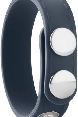 BONERS Cock Strap (S/M), ? 1.4-2.2 inch, Silicone & Steel Penis Ring for Increased Stamina, Dark Grey