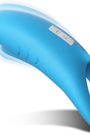 Vibrating Cock Ring, Adult Sex Toy for Couples and Male Longer-Lasting Erection, 9 Modes Powerful Vibration, USB Rechargeable Waterproof Adult Toys Penis Ring Vibrator (Blue)