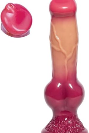 7.2 inch Silicone Realistic Dildo Small Fantasy Sex Toy for Women Wolf Canine Animal Cute Dildo with Strong Suction Cup Dual Density Penis Anal Alien Monster Dildo for Beginner Adult