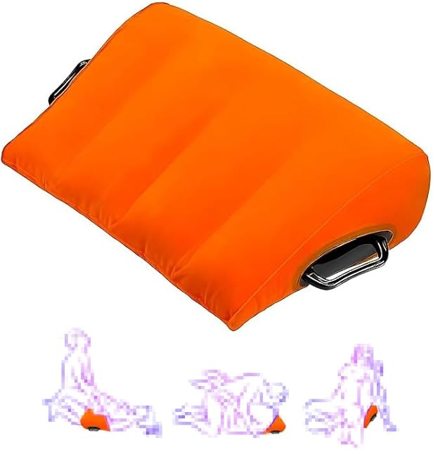 Generic Upgrade Sex Pillow Position Cushion for Couple Sex Furniture for Bedroom,Triangle Inflatable Ramp Positioning for Deeper Position Support Pillow Men Women Couples Sweater NJ0L, Orange
