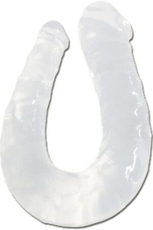 Double Headed Dildo Realistic Anal Toys Double-Ended Dildo,Small Double-Ended Dildo Double Dongs Realistic Dildo Penis Cock G-Spot Stimulation Prostate Massager Adult Sex Toys(White)