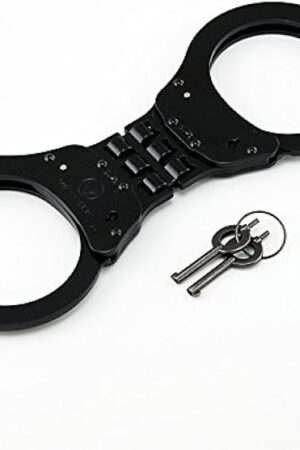 VIPERTEK Heavy Duty Hinged Double Lock Steel Police Edition Professional Grade Handcuffs