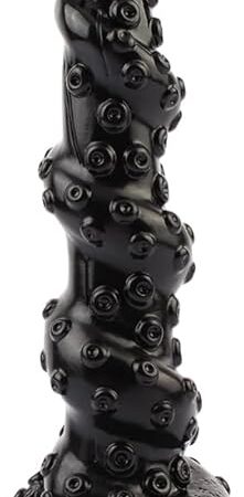 93'' Monster Thrusting Dildo, Octopus Tentacle Design with Suction Cup, Huge Fantasy Knot Dildo for Women, Men, Couples - Black