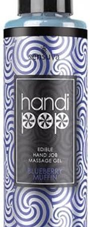 Handipop Hand Job Massage Gel - 4.2 Oz Bottle Blueberry Muffin