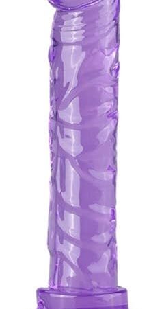 6 Inch Slim Beginner's Veined Jelly Dildo Purple