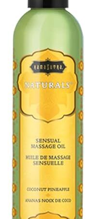 KAMA SUTRA Naturals Massage Oil Coconut Pineapple ? 8 fl oz - Sore Muscle Massage Oil for Body - Natural Therapy Oil - Warming, Relaxing, Joint & Muscles - Sensual Massage for Couples, Women, and Men