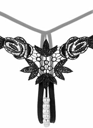 Women Panties Low Waist Thongs Underwear Panties Lingerie for Women for Sex, Womens Sexy Pendant Pearl G String
