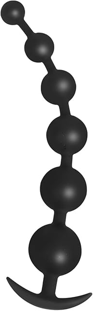 Anal Plug Silicone Butt Plug with Pull Beads Adult Sex Toys with Couples Gradual Enlargement of Anal Plugs Anchor Shaped Tail for Easy Donning and Doffing (Six Beads)