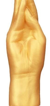 Gold Anal Plug Fisting Dildo Realistic Hand Dildo with Suction Cup Fist Sm Anal Plugs Forearm Dildo Anal Sex Toy for Vaginal Or Anal Fisting Masturbation Hands Free Fisting