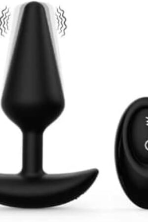 Beginner Friendly Vibrating Anal Plug with Remote Control and 12 Vibration Settings