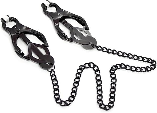 Clover Nipple Clamps with Chain Adjustable Metal Entertainment Clip for Women Sweater Non Piercing Breast Nipple Clamps Sexy Nipple Chain Body Jewelry O08h