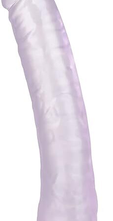 Deluxe Dark Knight Suction Cup Dildo - Dildo for G-Spot Stimulation with Flexible Shaft - Realistic Look, Hands-Free Pleasure, 7.5 inches (Transparent)
