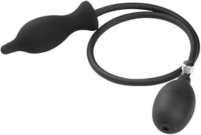 Honeypleasures Balloon Inflatable Dildo Anal Plug Sex Toy with Manual Air Pump Handle Expander Stretcher Ass Spreader (Model C)
