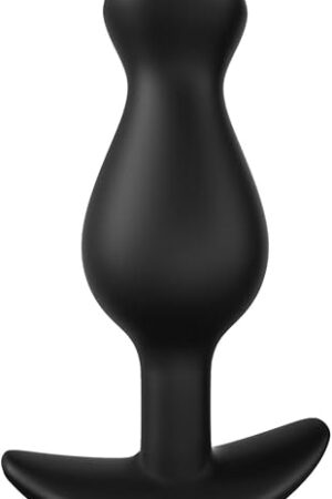 Anal Plug, Silicone Anal Beads Butt Plug for Comfortable Long-Term Wear Prostate Massager Sex Toy with Narrow Flared Base & Long Neck for Men Women TJIJP (M)